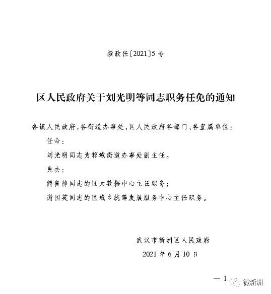 华容县最新人事任免公告